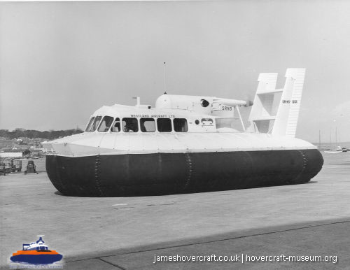 SRN5 with Westland -  (credit: The <a href='http://www.hovercraft-museum.org/' target='_blank'>Hovercraft Museum Trust</a>).